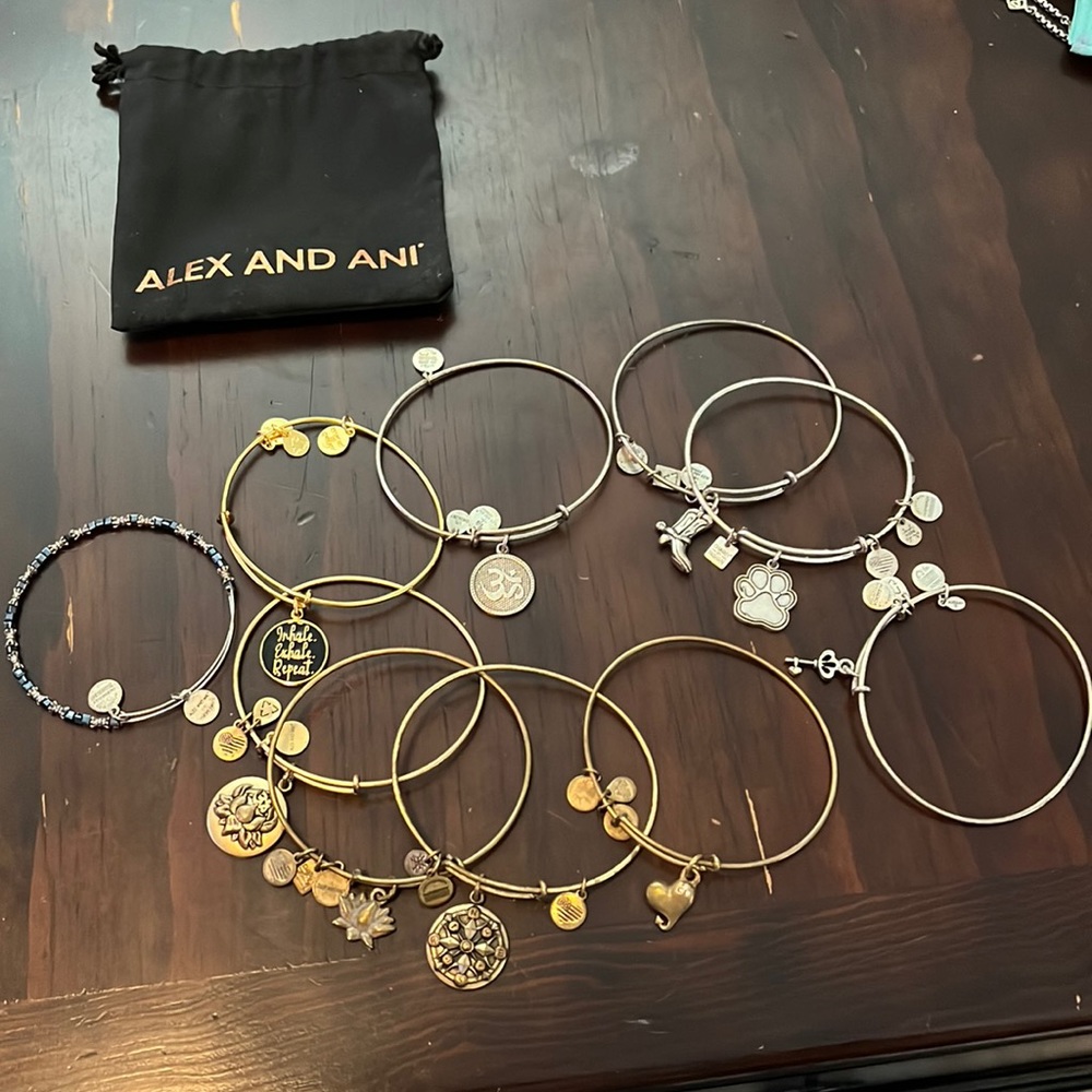 Alex and Ani Charm Bundle - TEN CHARM BRACELETS